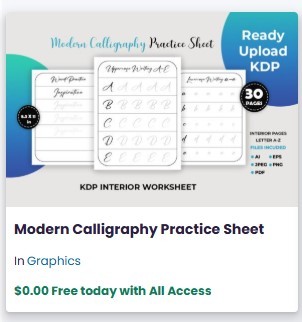 Modern Calligraphy Practice Sheet
