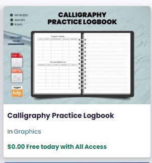 Calligraphy Practice Logbook