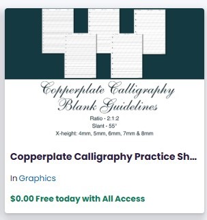 Copperplate Calligraphy Practice Sheets