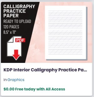 KDP Interior Calligraphy Practice Paper