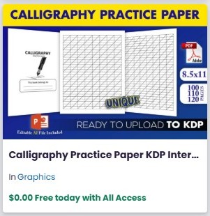 Calligraphy Practice Paper KDP Interior