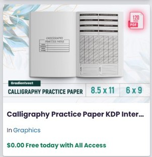 Calligraphy Practice Paper KDP Interior