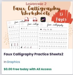 Faux Calligraphy Practice Sheets2