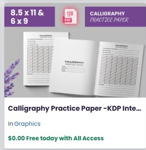 Calligraphy Practice Paper KDP Interior