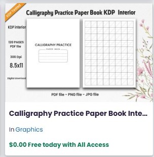 Calligraphy Practice Paper Book Interior